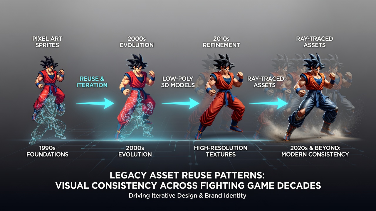 Comparison of character models demonstrating asset reuse in fighting game sequels across different console hardware