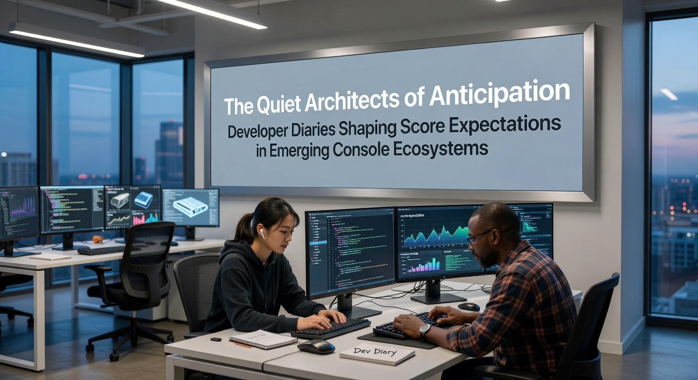 Developer team reviewing early build notes during a console launch cycle